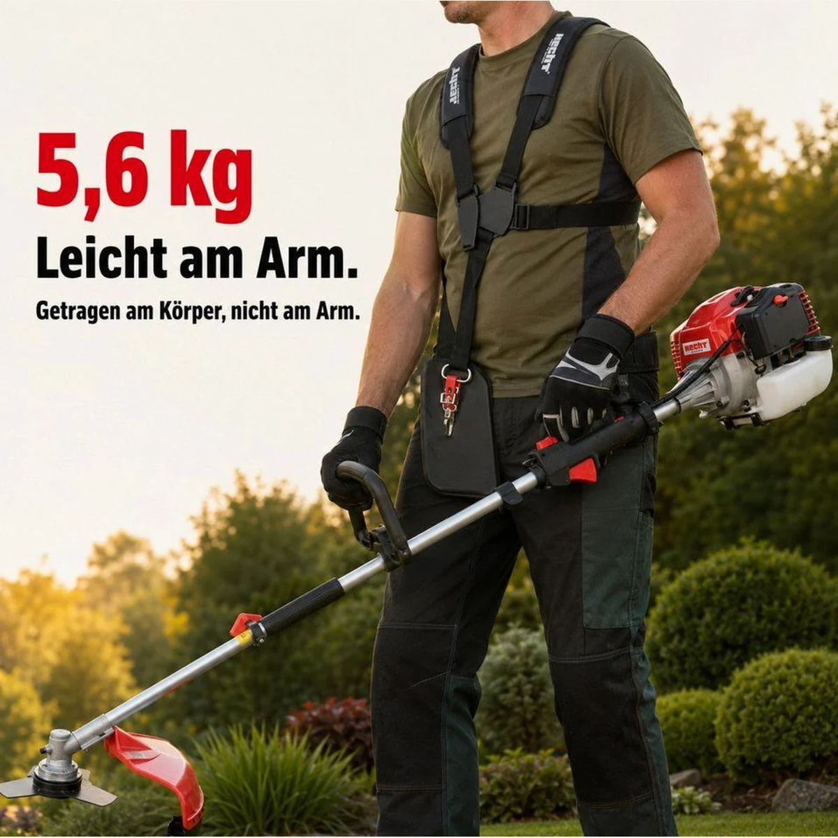 Hecht Multitool 1352, 4-in-1 Gartenpflegegerät mit 1,97 PS 4