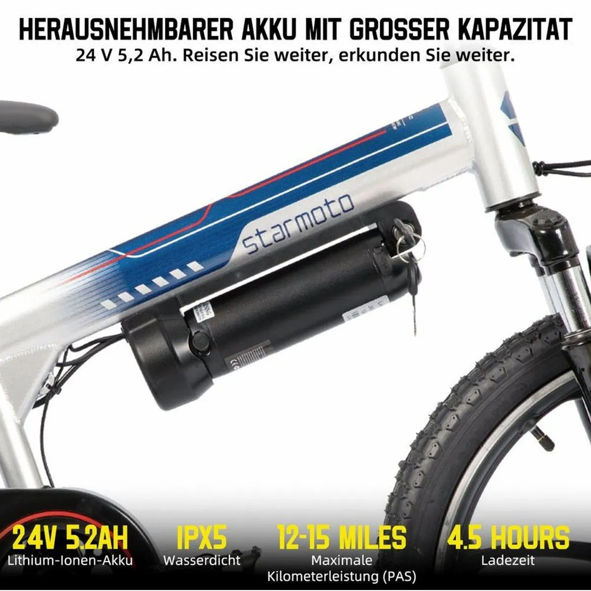 HILAND Kinder E-Bike 20 Zoll, 2 Fahrmodi, Einrohrrahmen – sicher, flexibel, stylish 3
