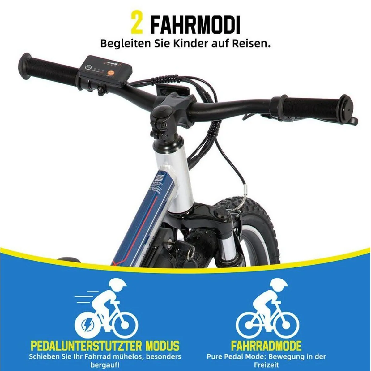 HILAND Kinder E-Bike 20 Zoll, 2 Fahrmodi, Einrohrrahmen – sicher, flexibel, stylish 5