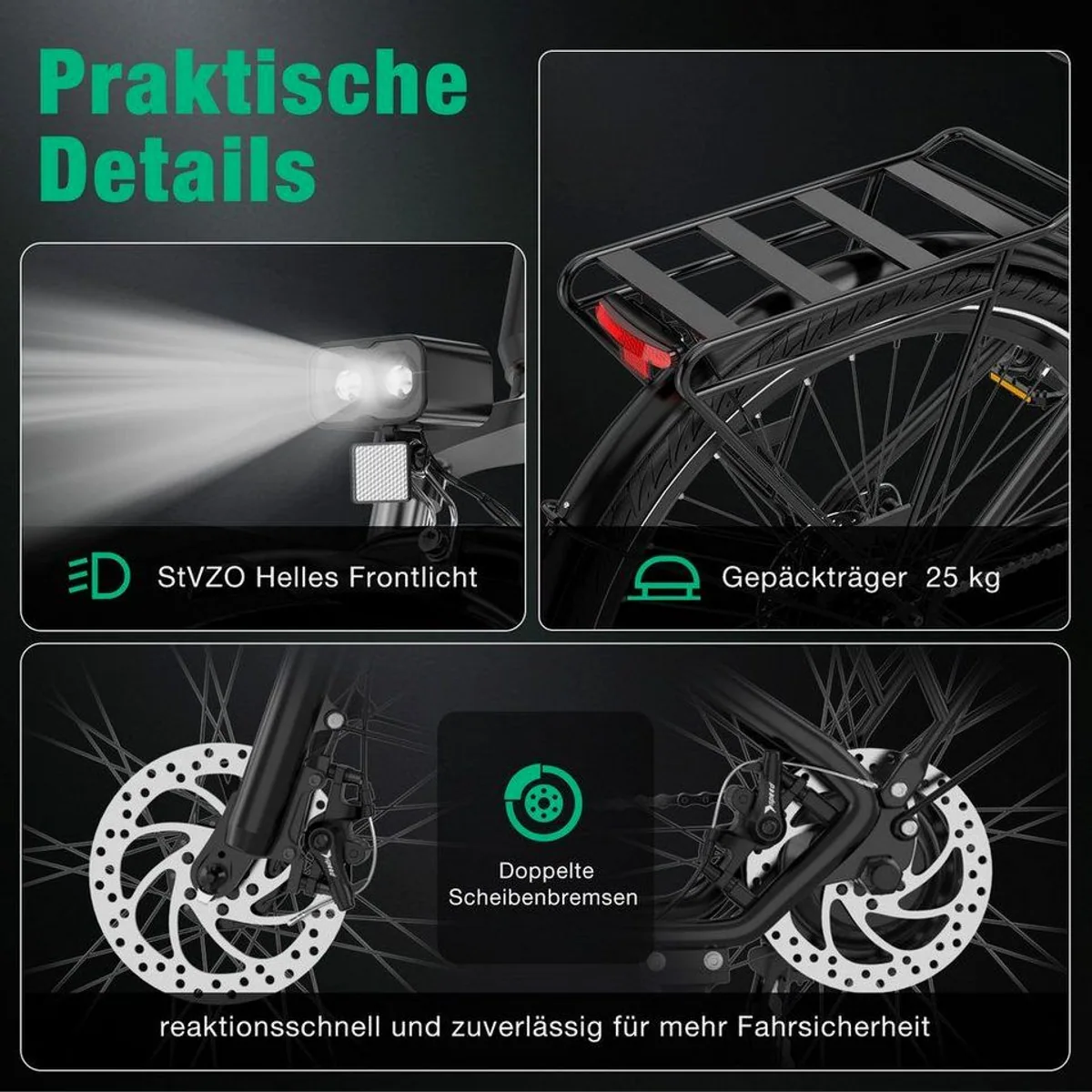 HITWAY BK7S PRO E-Bike, 27,5 Zoll, 36V Akku, 21 Gang Shimano Schaltung 3