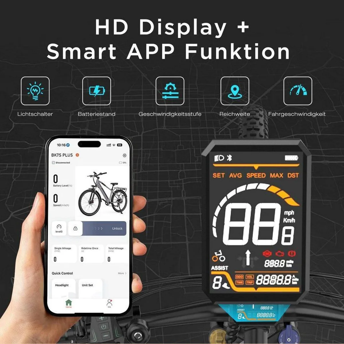 HITWAY E-Bike BK7S, 29 Zoll, 7-Gang Shimano, hohe Reichweite — komfortabel, sicher, smart 2