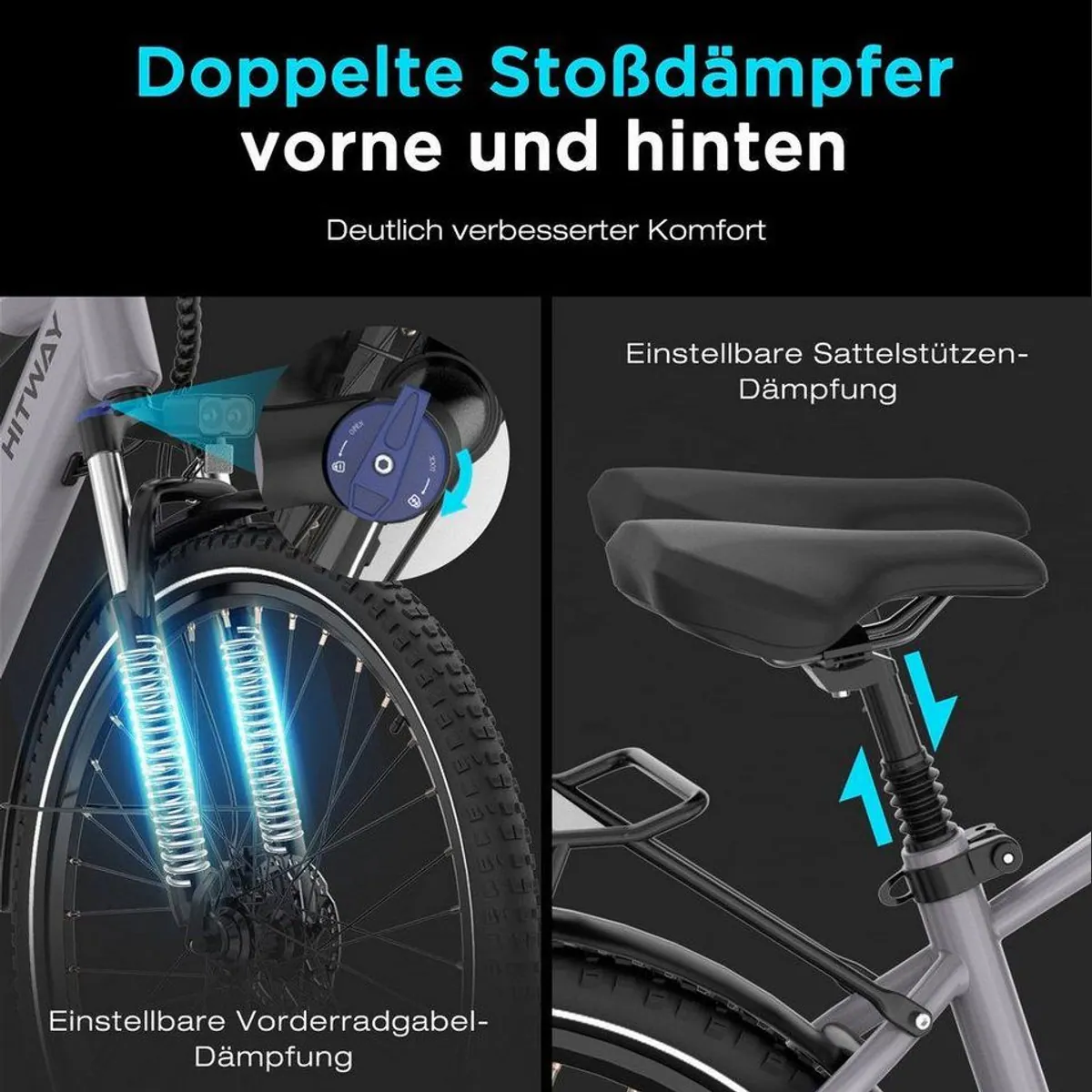 HITWAY E-Bike BK7S, 29 Zoll, 7-Gang Shimano, hohe Reichweite — komfortabel, sicher, smart 3