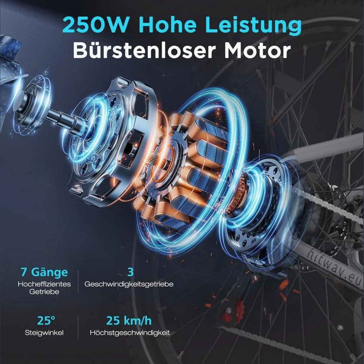 HITWAY E-Bike BK7S, 29 Zoll, 7-Gang Shimano, hohe Reichweite — komfortabel, sicher, smart 5