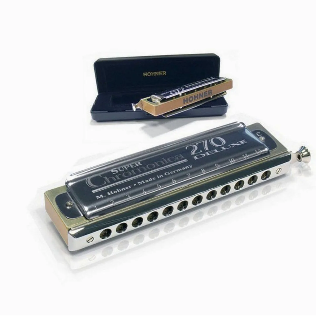 Hohner Chromonica Deluxe 270/48, 48 Stimmzungen, Messing-Stimmplatten, Birnbaum-Kanzellenkörper 3