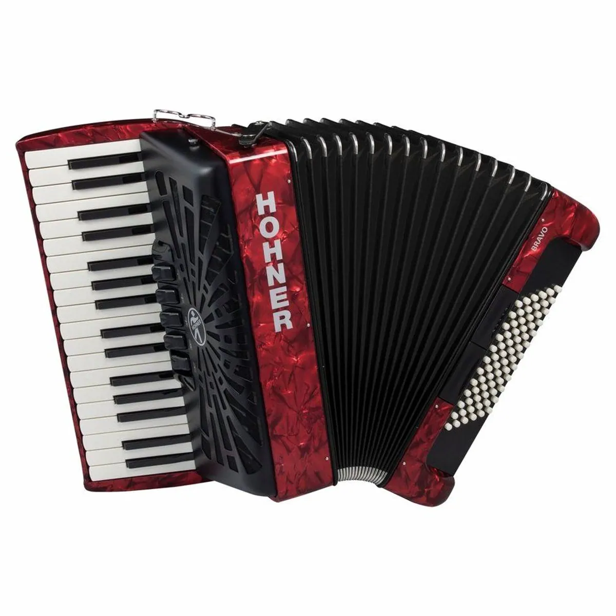 Hohner Bravo III 72, 34 Melodietasten, 72 Bassknöpfe, Silent-Key-Funktion