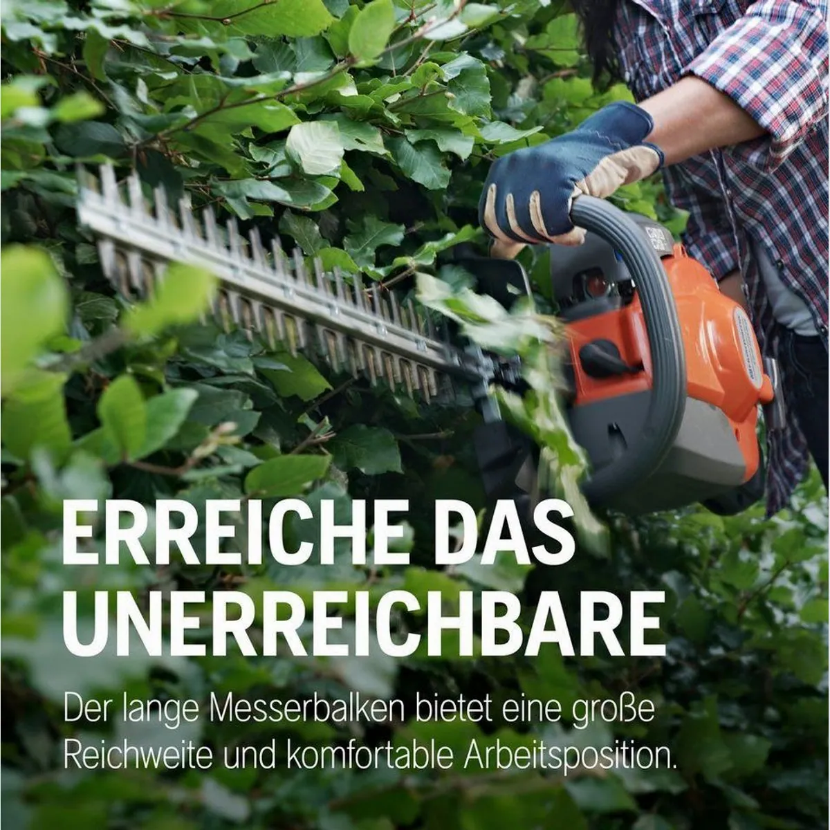 Husqvarna 122HD60 Benzin-Heckenschere, 21,7 cm³ Motor, 59 cm Schneidleiste 5