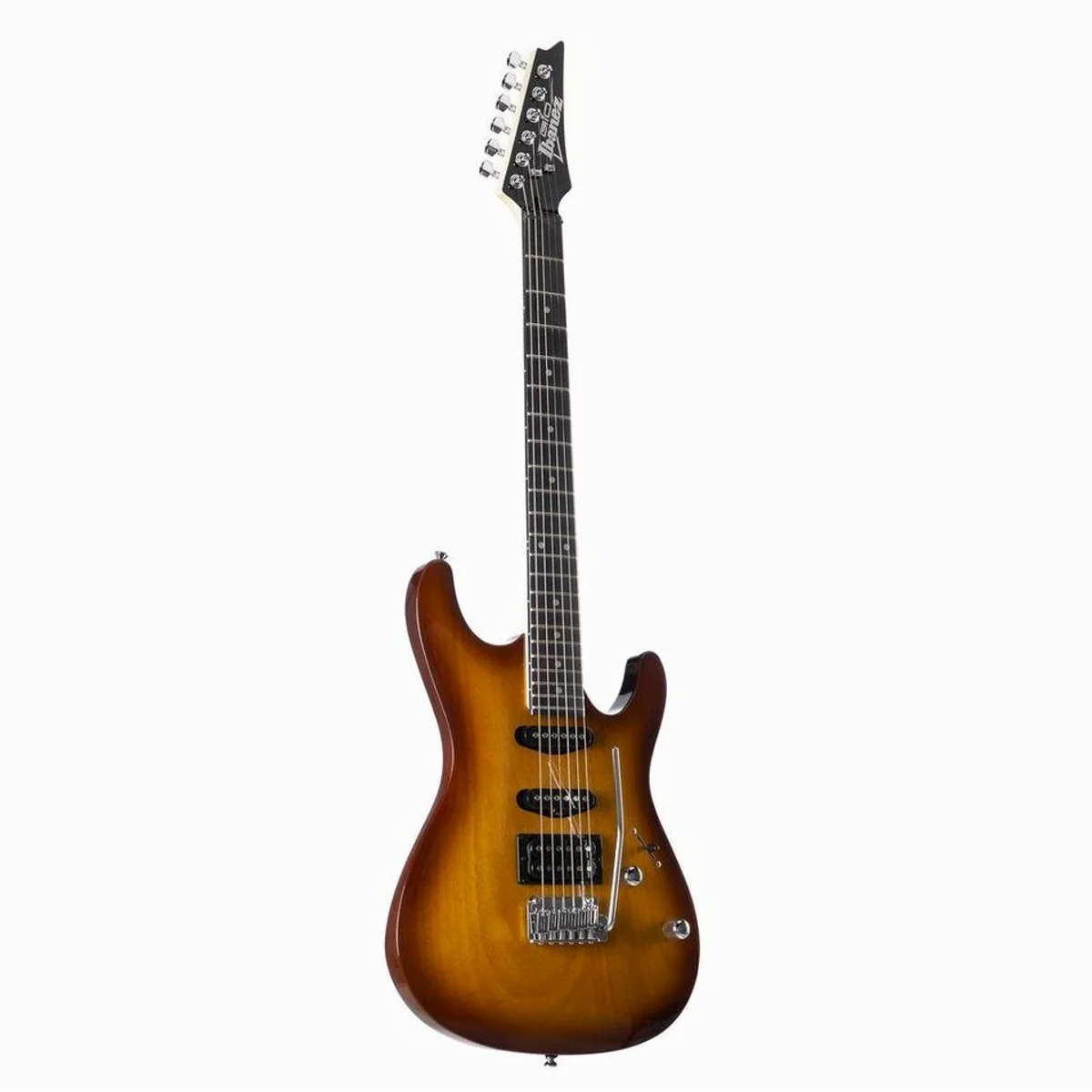 Ibanez Gio GSA60-BS E-Gitarre, Okoume-Korpus, HSS-Tonabnehmer, Brown Sunburst
