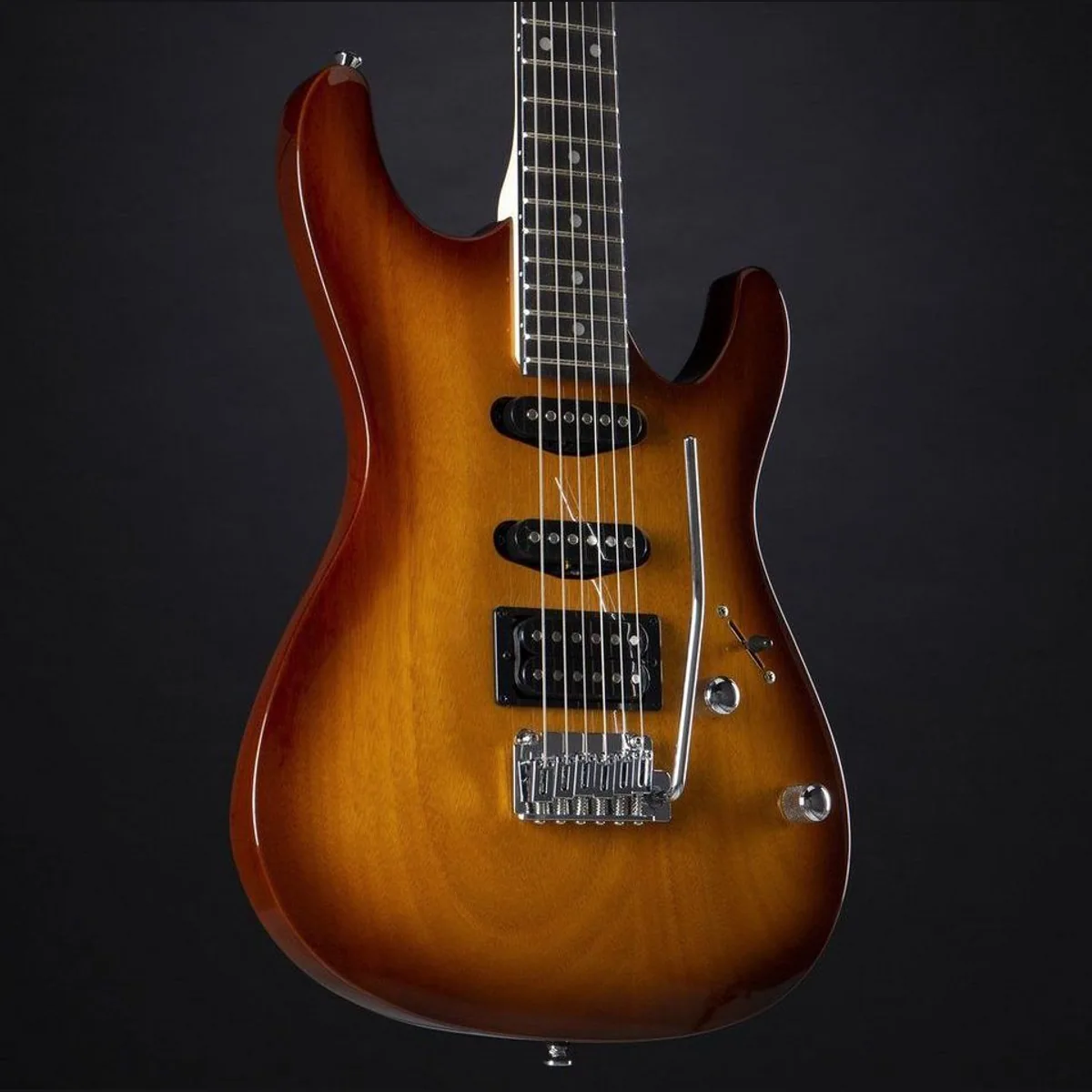 Ibanez Gio GSA60-BS E-Gitarre, Okoume-Korpus, HSS-Tonabnehmer, Brown Sunburst 5