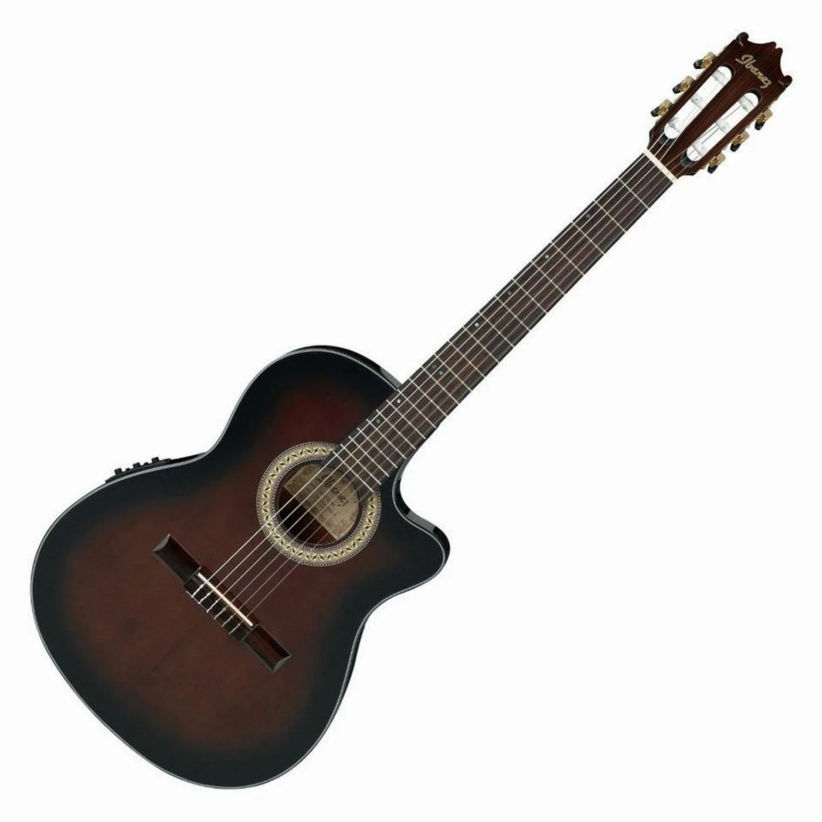 Ibanez GA35TCE-DVS Thinline-Konzertgitarre, flacher Korpus, Cutaway, integrierte Elektronik