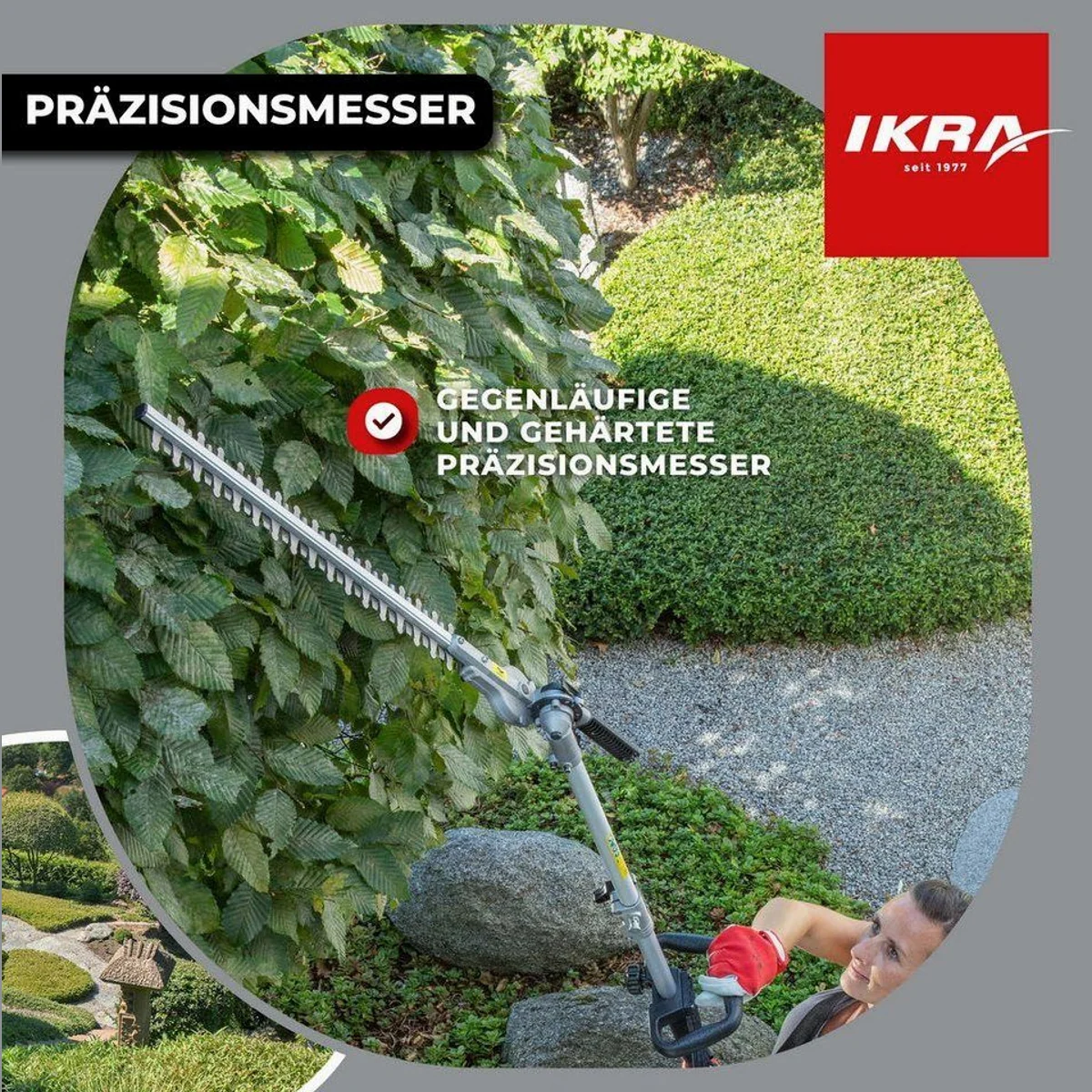 ikra Garten-Multifunktionsgerät IBKH 33-1, 4in1 Funktionen, leistungsstarker 2-Takt-Motor 3