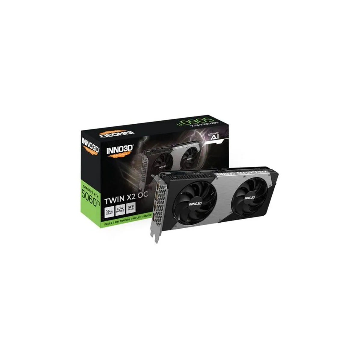 Inno3D GeForce RTX 5060 Ti TWIN X2 OC, leistungsstarke Grafikkarte, optimale Kühlung, hohe Bildqualität