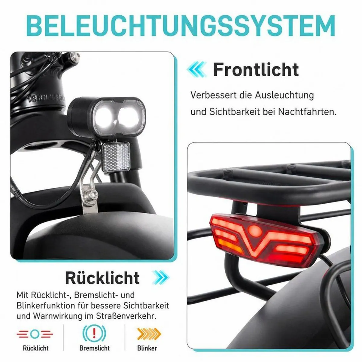 JOBOBIKE E-Bike Mountainbike, 120 km Reichweite, 5 Stufen Tretunterstützung, Faltbar 3