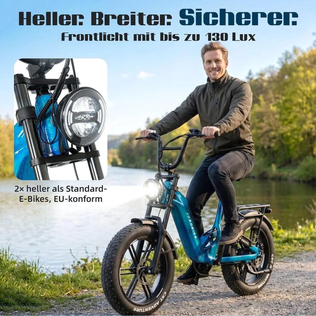 JOBOBIKE E-Bike Mountainbike 20 Zoll, 720 Wh Akku, voll gefedert 4