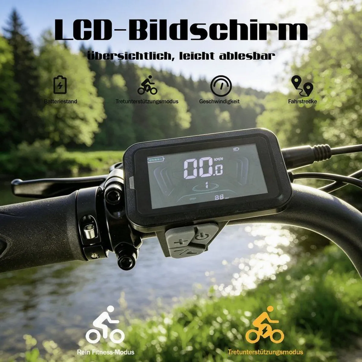 JOBOBIKE E-Bike Mountainbike 20 Zoll, 720 Wh Akku, voll gefedert 5