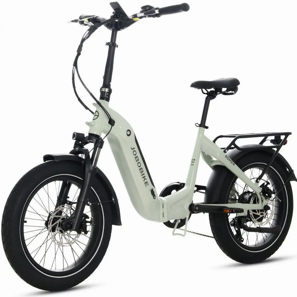 JOBOBIKE Romer E-Bike Klapprad, 150 km Reichweite, 250 W Heckmotor, faltbarer Alurahmen