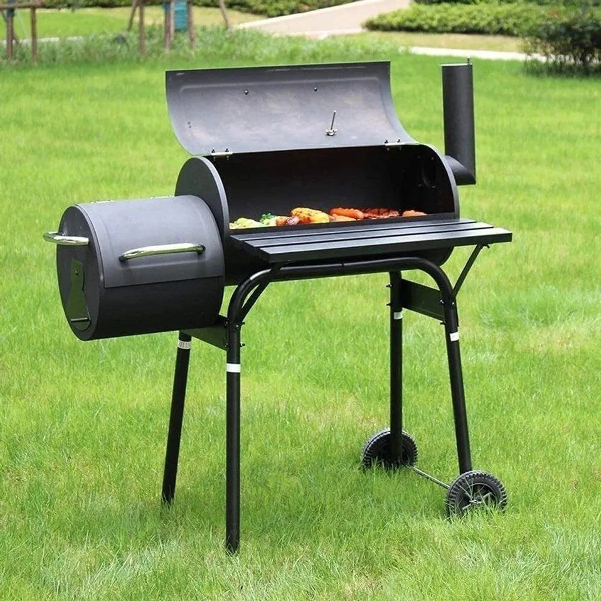 JUNG Holzkohlegrill 54 cm, vielseitig für Smoken und Grillen 4