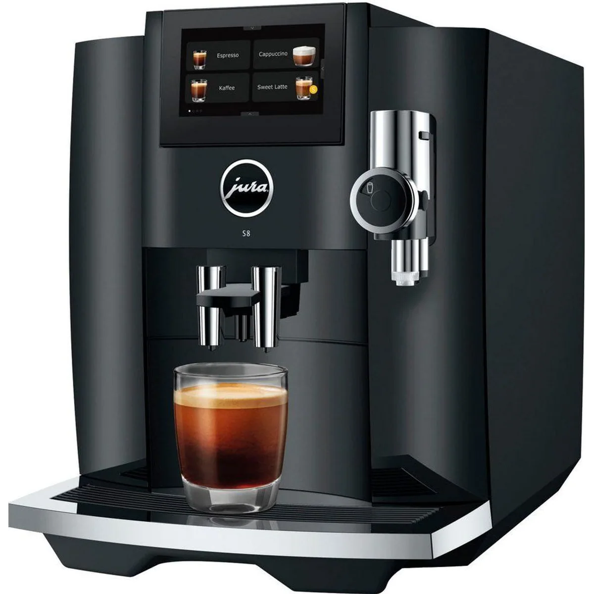 JURA S8 Kaffeevollautomat, 27 Spezialitäten, Touch-Bedienung, elegantes Design