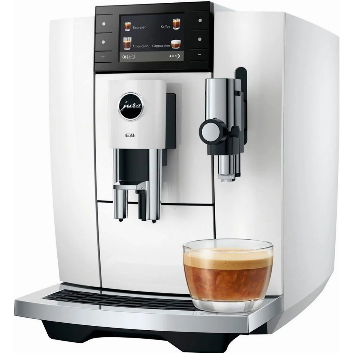 JURA E8 Kaffeevollautomat, 27 Spezialitäten, WiFi-fähig, Hot & Light Brew