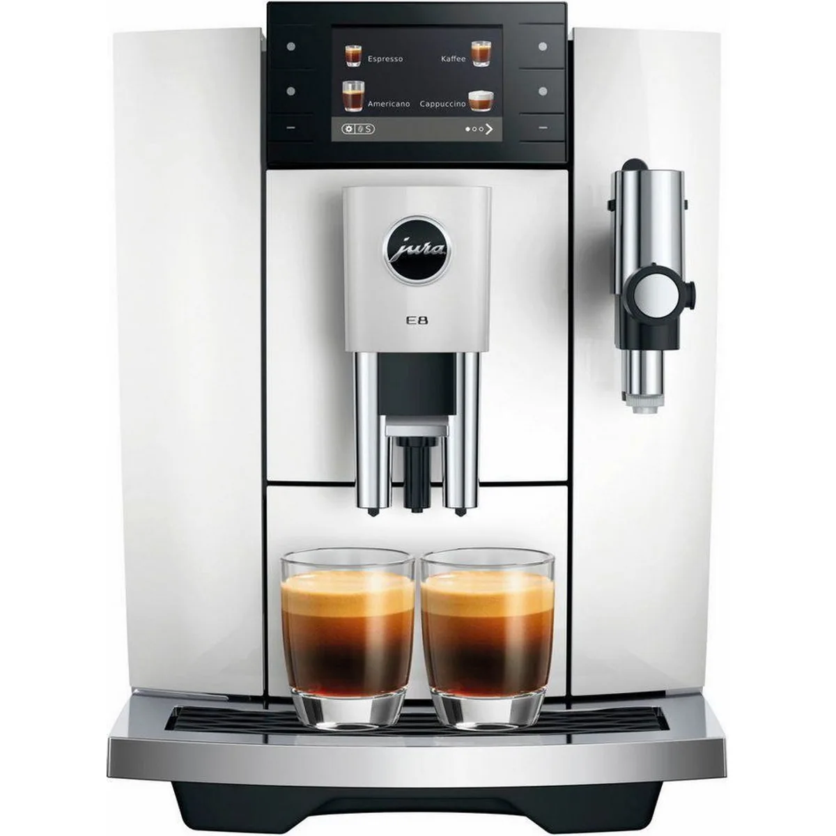 JURA E8 Kaffeevollautomat, 27 Spezialitäten, WiFi-fähig, Hot & Light Brew 2