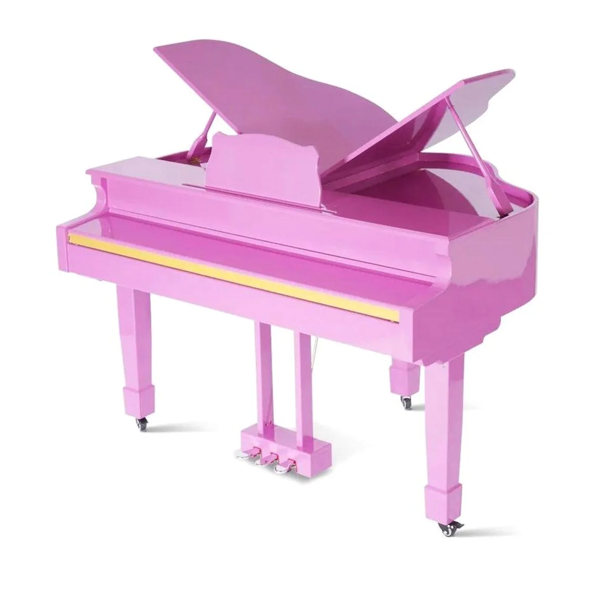 JVmoebel Flügel Klavier Digitalpiano, authentischer Klang, hochglänzendes Pink