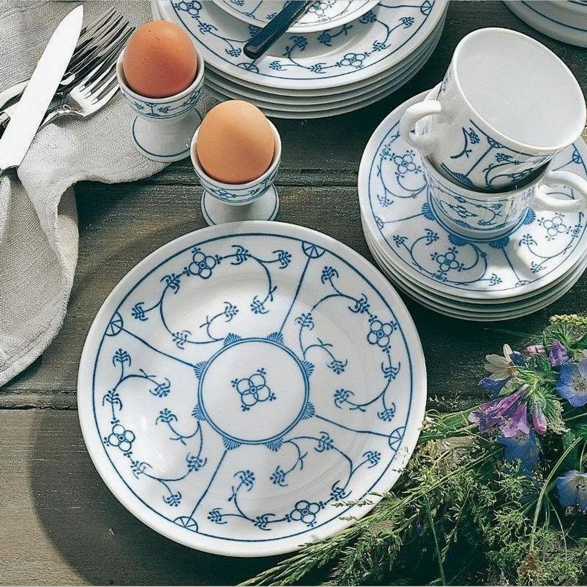 Kahla Kombiservice Blau Saks Indisch Blau, 30-teilig, spülmaschinengeeignet — ideal für 6 Personen 2