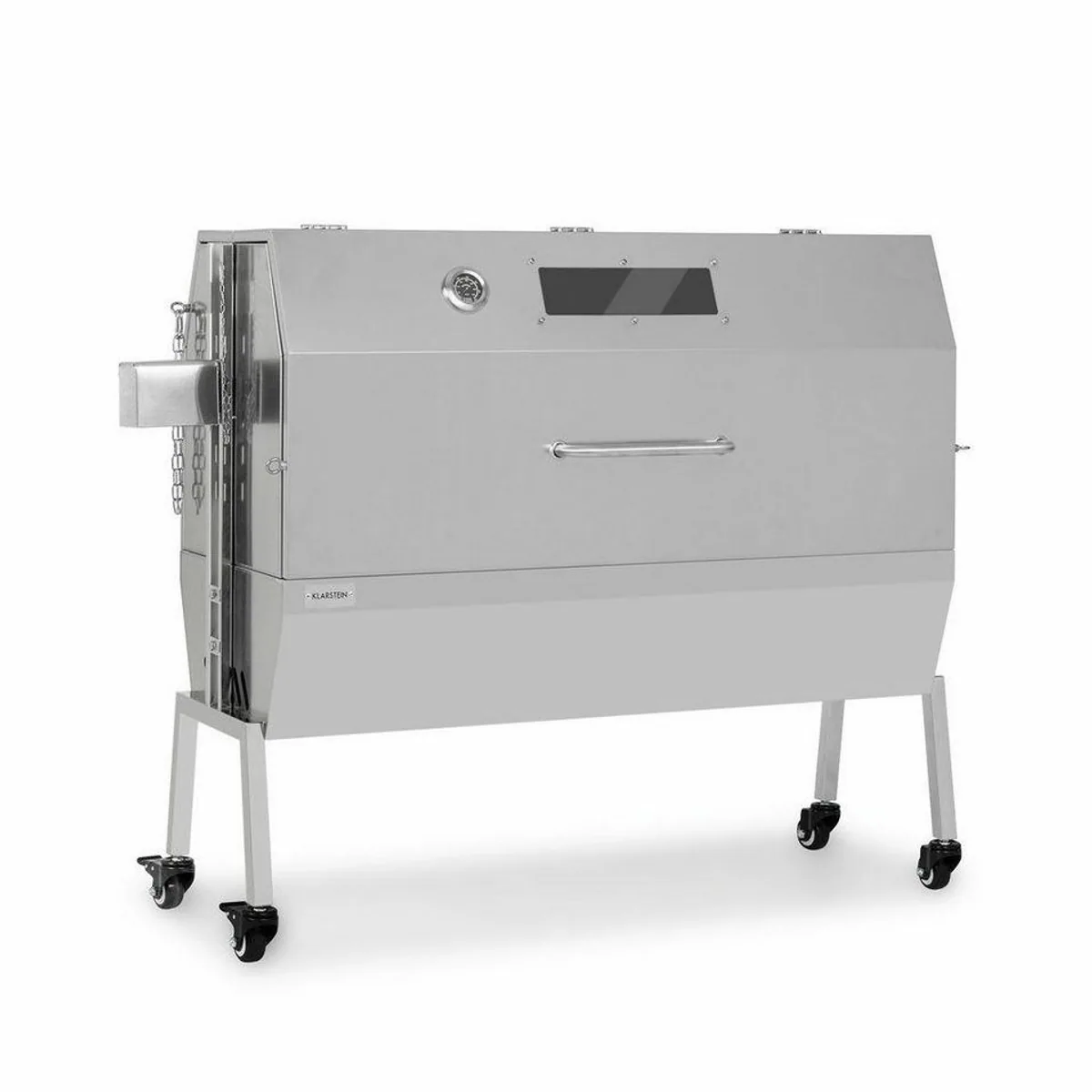 Klarstein Sauenland Pro XL Holzkohlegrill, präzise Temperaturkontrolle, Edelstahl-Drehspieß