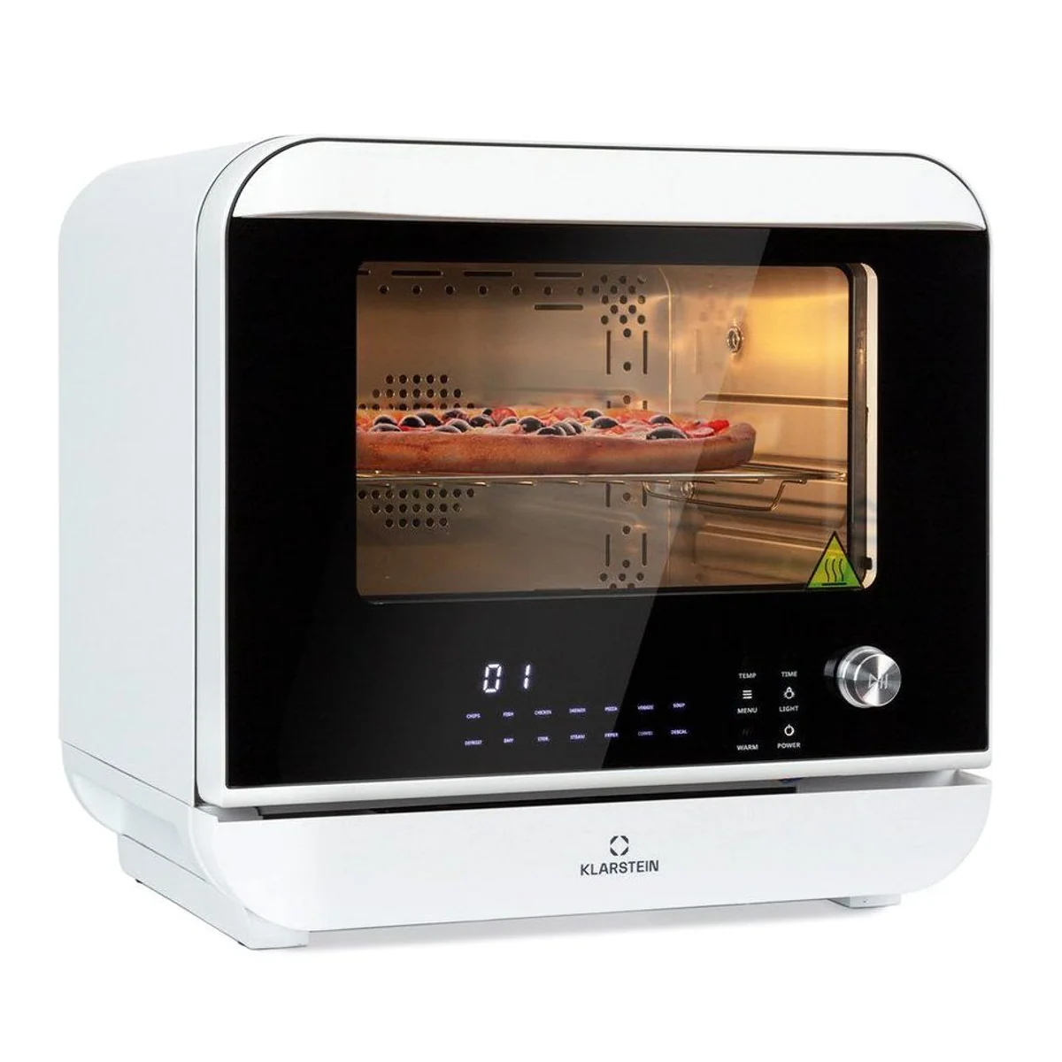 Klarstein Vita-Pro Steam Heißluftfritteuse, 2450 W, 18 Liter, Dampfgarer 2