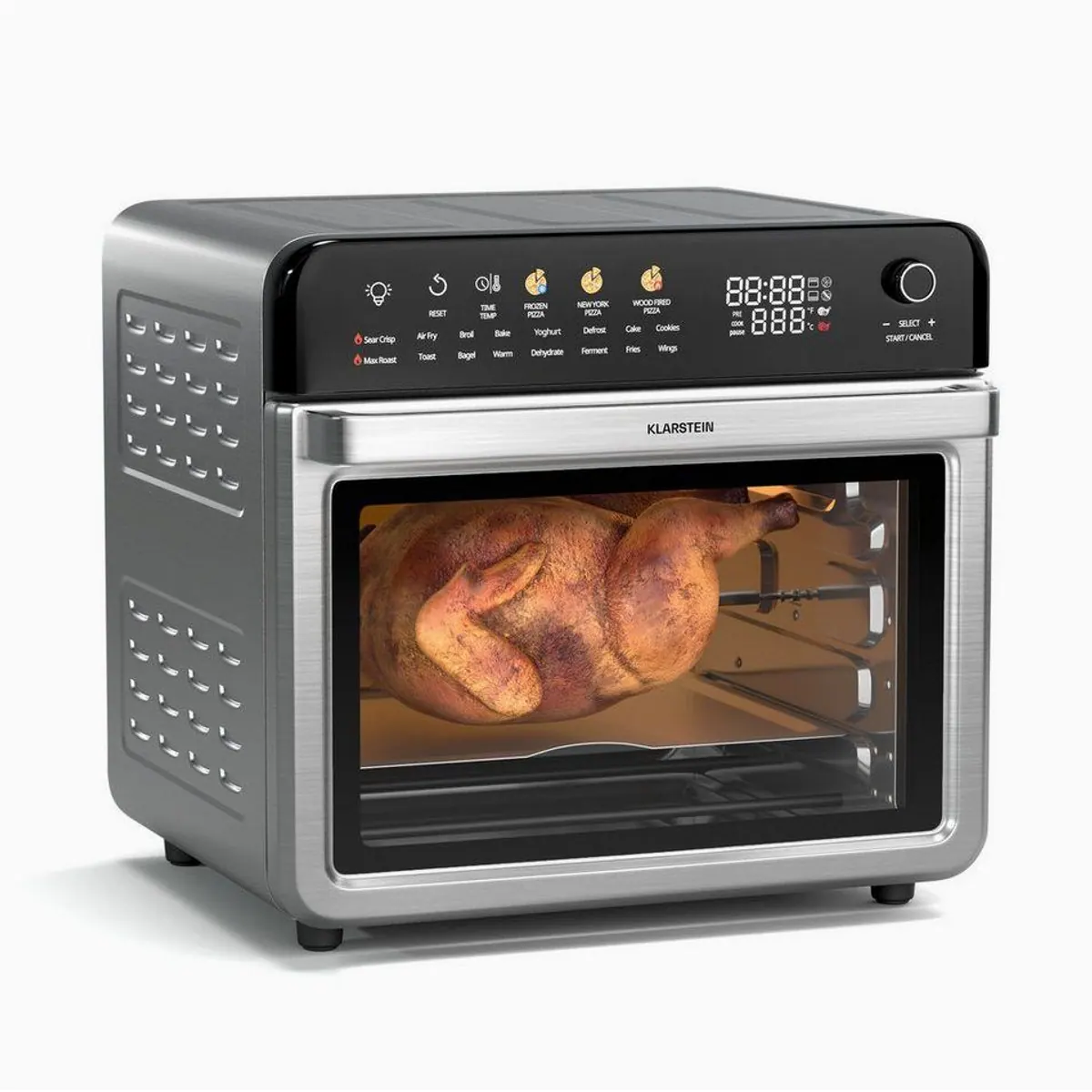 Klarstein Heißluftfritteuse, 2000 W, 34L, 16 Programme, rotisserie-fähig