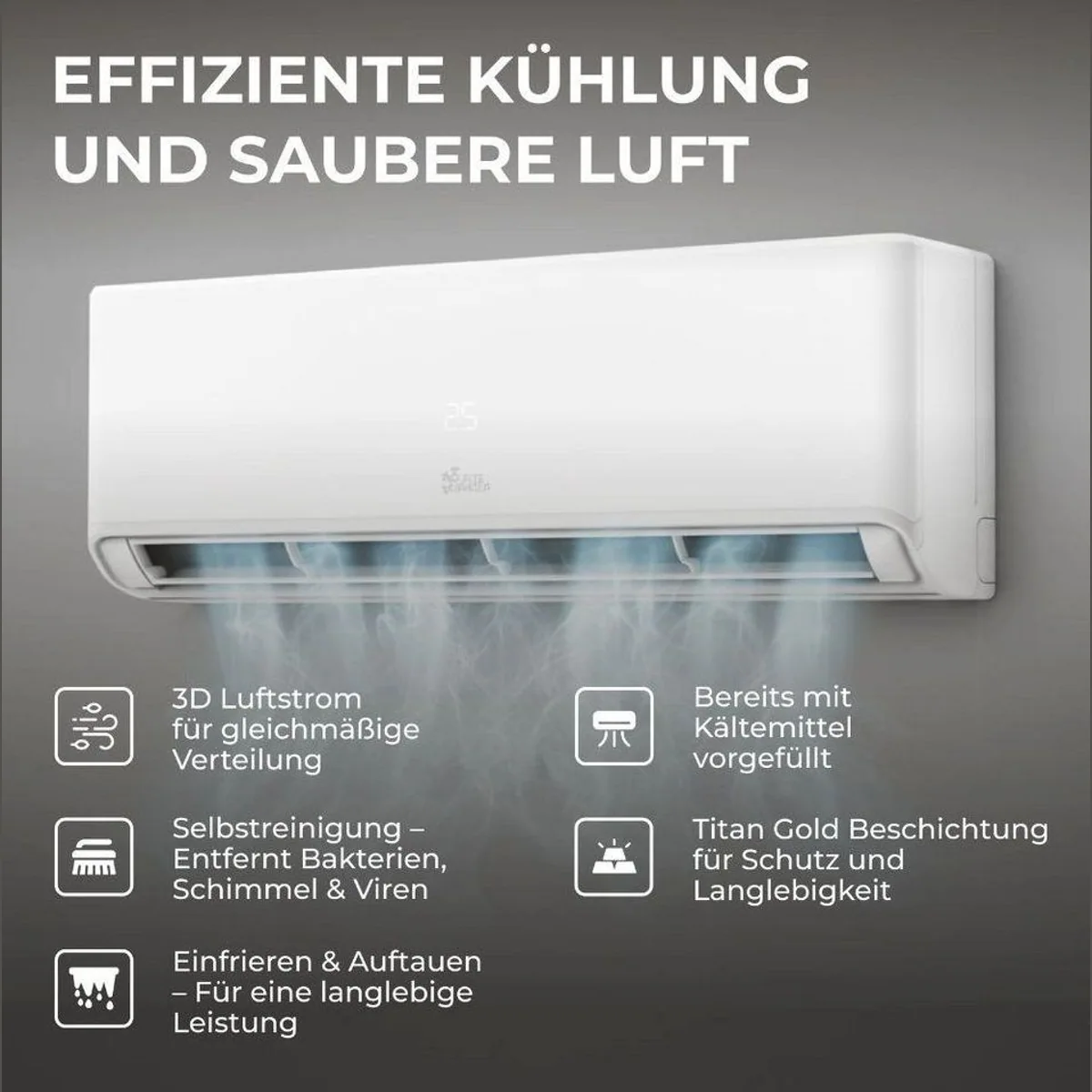 Kältebringer Split-Klimagerät R290, Kühlen & Heizen, A+++, 12.000 BTU 3