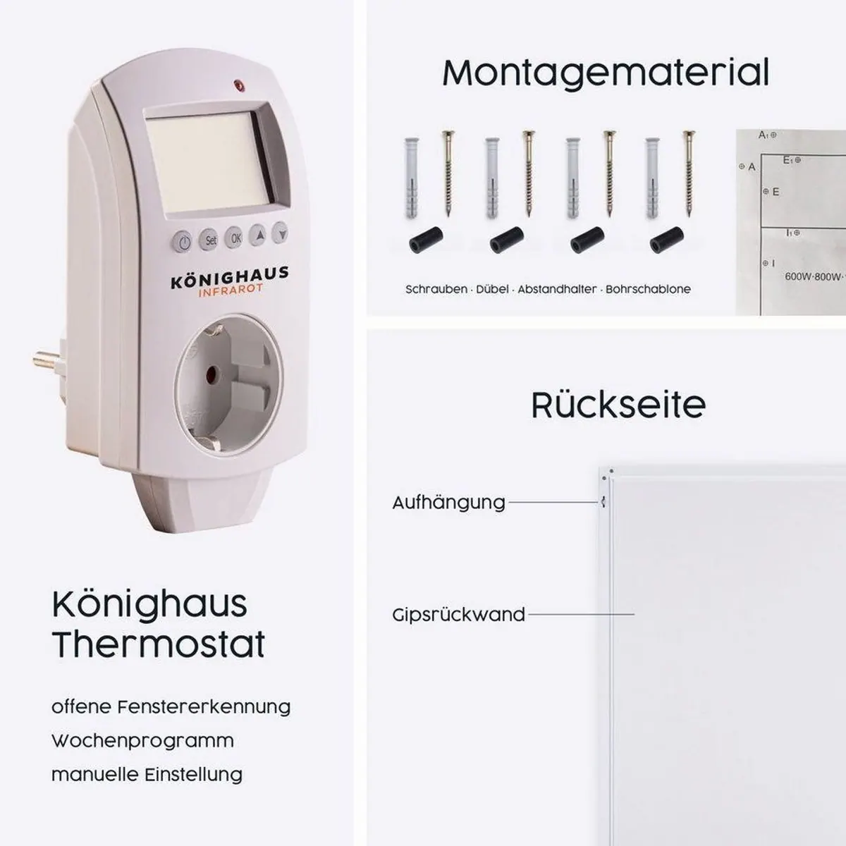 Könighaus Infrarotheizung Bild-Serie 1200W, effiziente Technik, beeindruckende Motive 4
