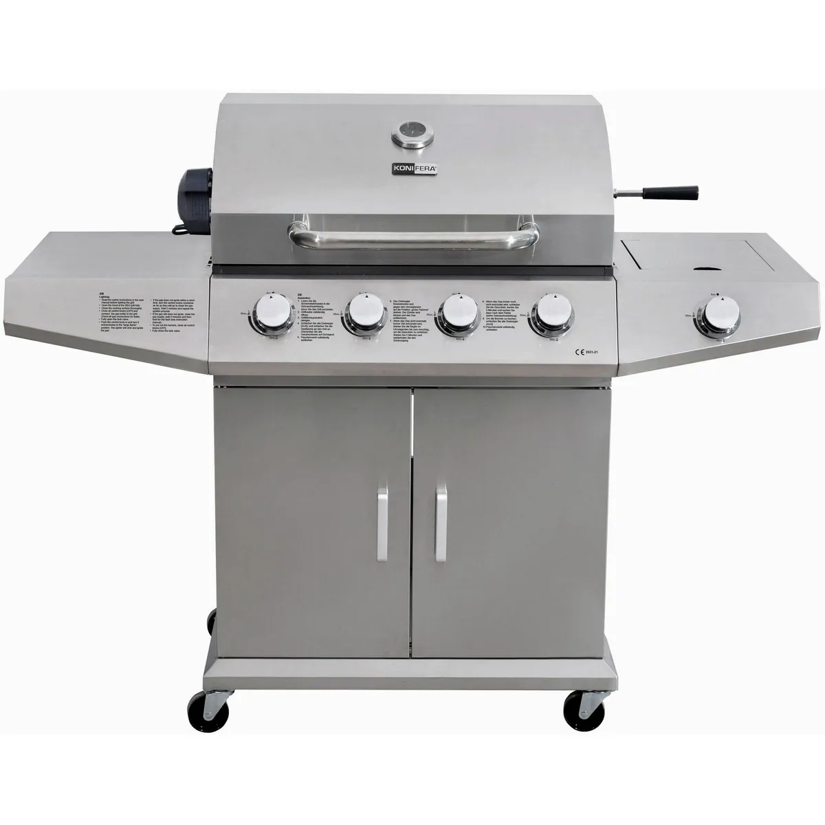 KONIFERA Gasgrill RICHMOND, 4 Brenner, elektrischer Drehspieß, Schutzhülle 4