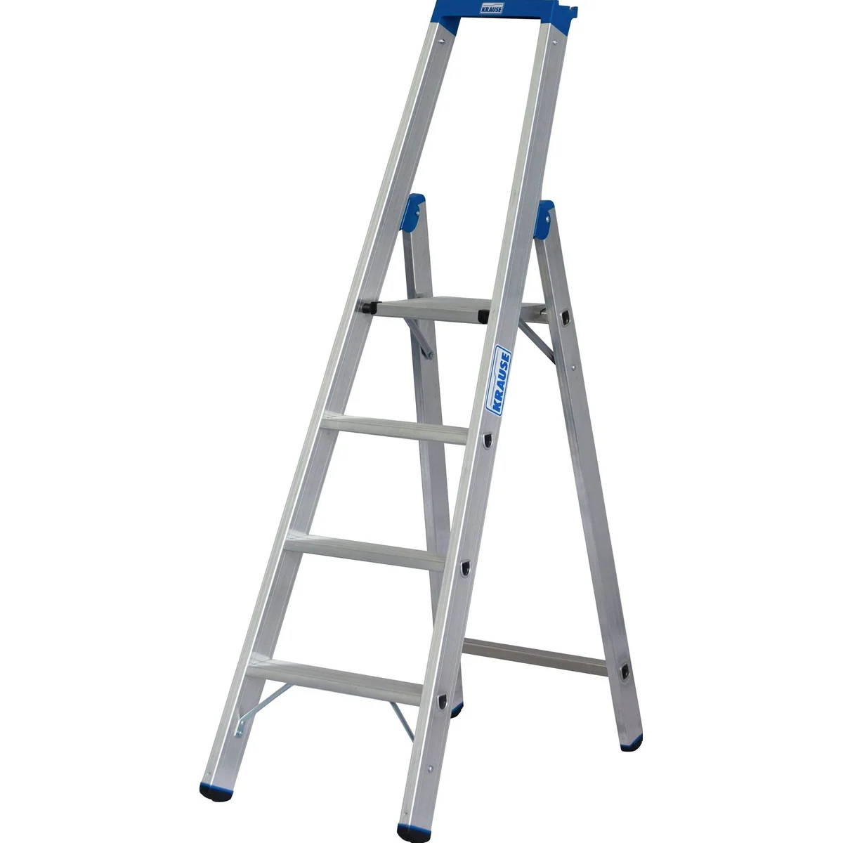KRAUSE Stehleiter STABILO, hohe Stabilität, rutschfeste Tritte, platzsparend faltbar 4
