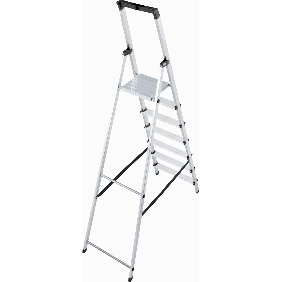 KRAUSE Stehleiter Solidy, Aluminium, 1x7 Stufen, Arbeitshöhe ca. 348 cm 2