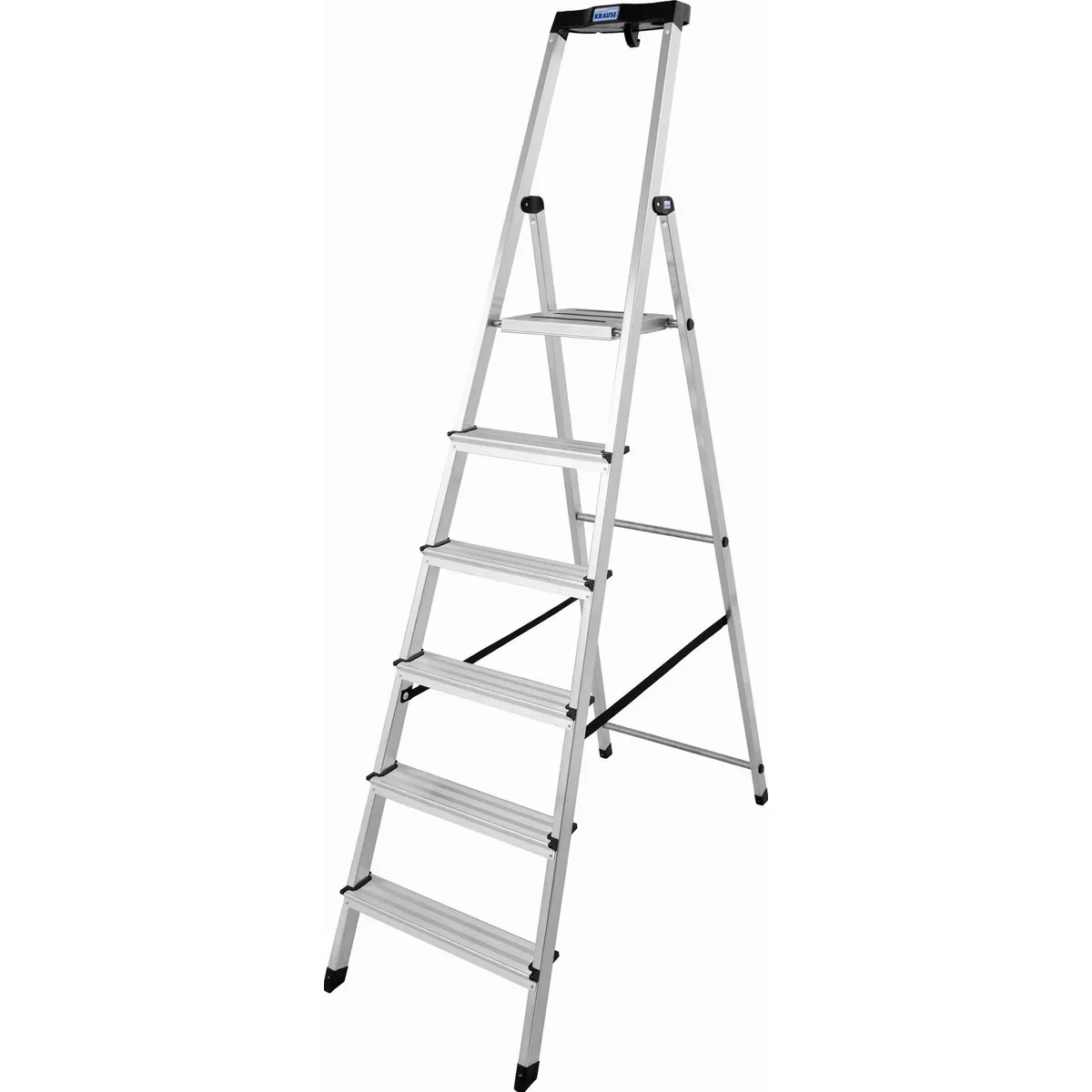 KRAUSE Stehleiter Safety, Aluminium, 1x6 Stufen, Arbeitshöhe ca. 325 cm 2