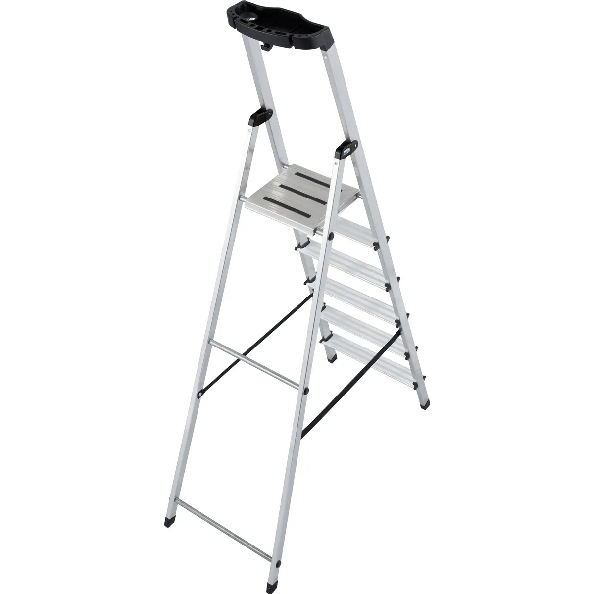 KRAUSE Stehleiter Safety, Aluminium, 1x6 Stufen, Arbeitshöhe ca. 325 cm 3