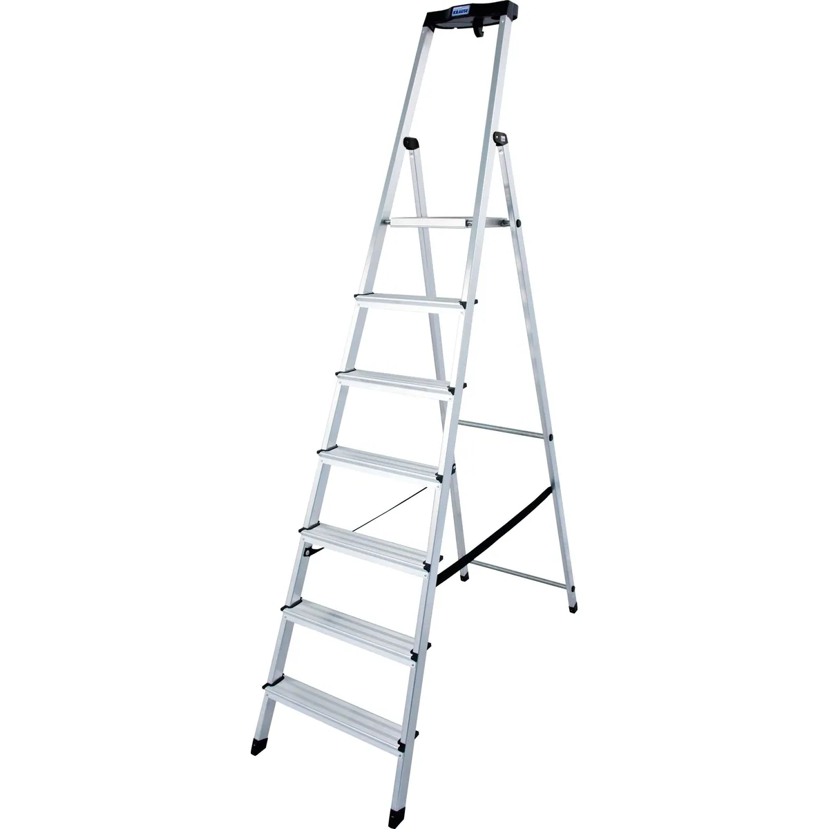 KRAUSE Stehleiter Safety, Aluminium, 1x7 Stufen, Arbeitshöhe ca. 350 cm