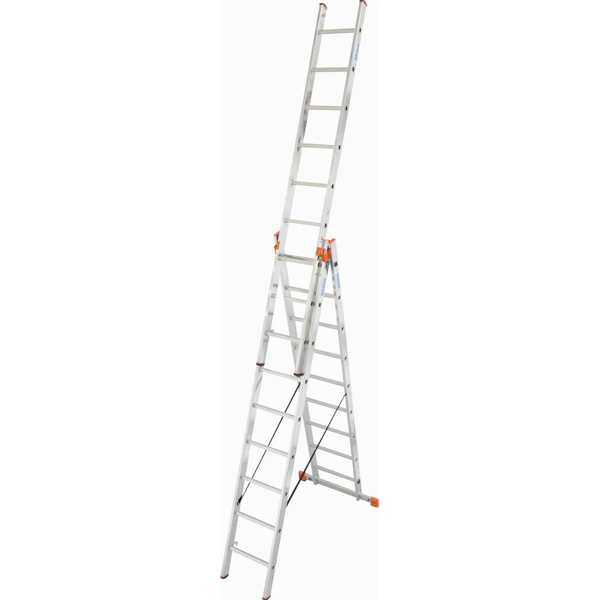 KRAUSE Tribilo Vielzweckleiter, 3x9 Sprossen, bis 6,85 m Arbeitshöhe