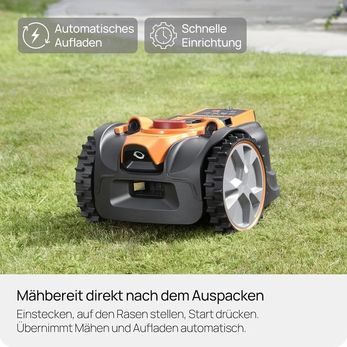 Lawnmaster OcuMow16 Rasenmähroboter, kabelloses Mähen, intelligente Navigation, für Gärten bis 300 m² 2