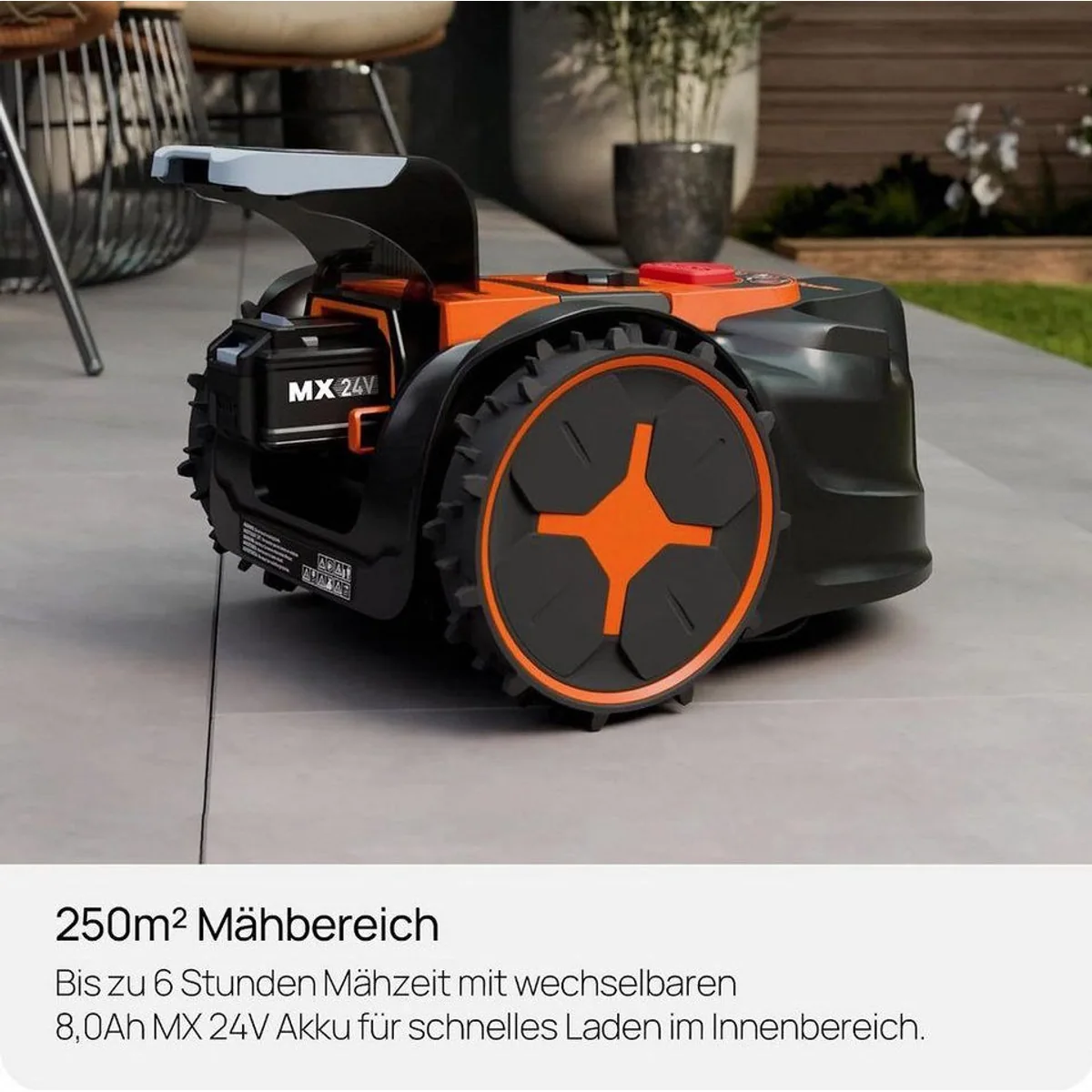 Lawnmaster OcuMow Mähroboter, kabellos, für bis zu 250 m² — automatisches Mähen, flexible Schnitthöhen, einfache Bedienung 2