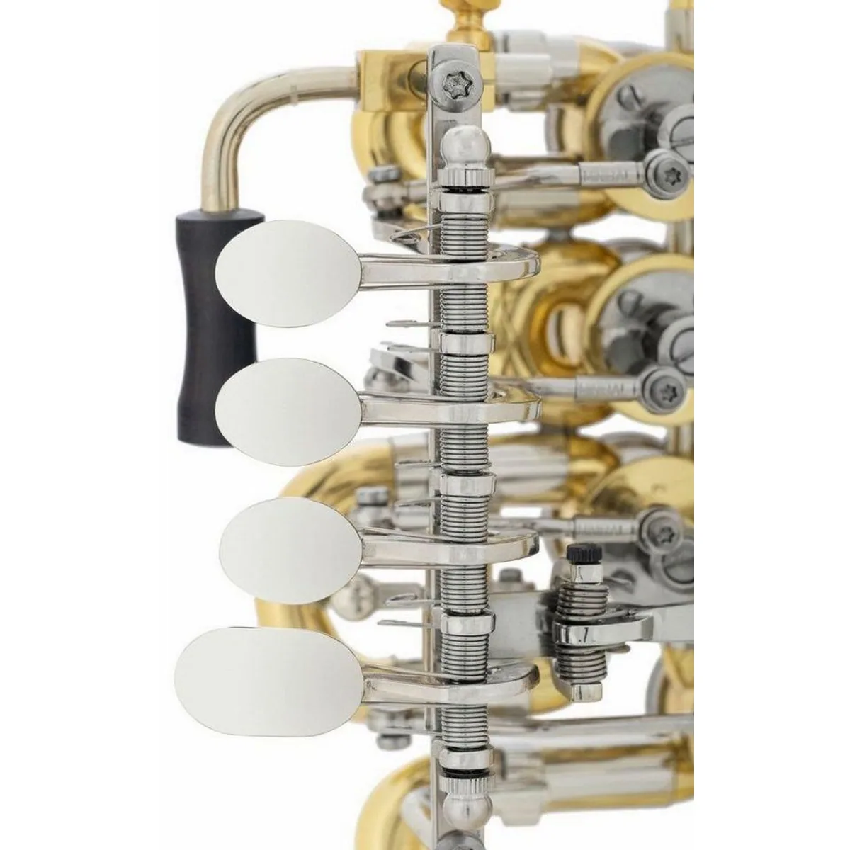 Lechgold Piccolo-Trompete PT-21/4L, 4 Mundrohre, ergonomische Daumenstütze, Messing — ideal für passionierte Bläser 3