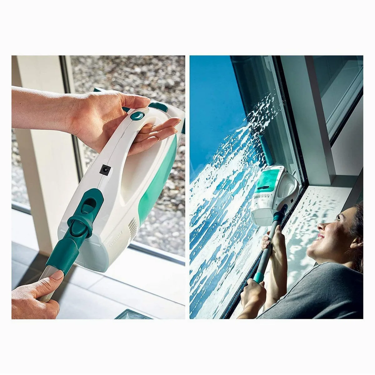 Leifheit Multi-Sauger 51001 Dry & Clean, streifenfreies Saugen, lange Laufzeit, Click-System 4