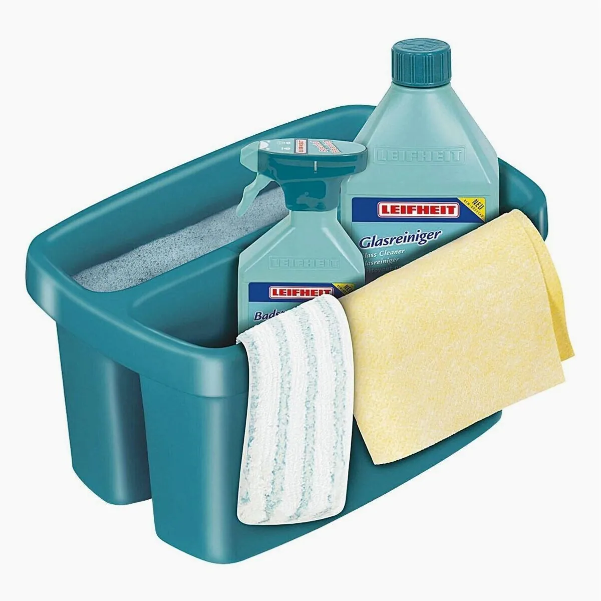 Leifheit Combi Box 52001, praktischer 2-Kammer-Putzeimer, stapelbar 2