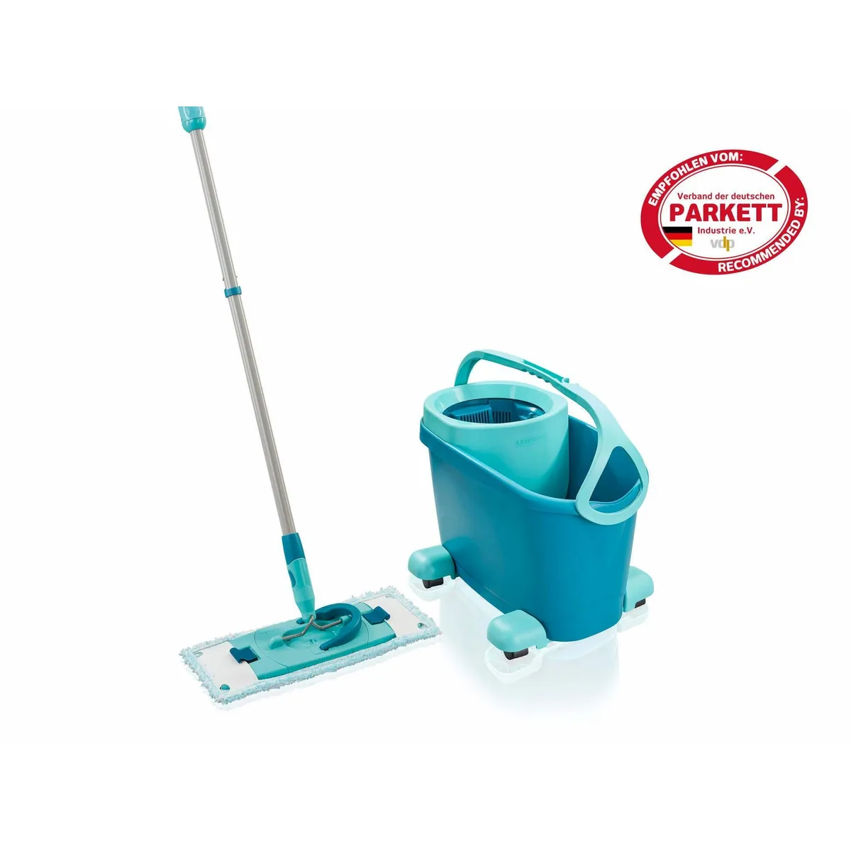 Leifheit Bodenwischer-Set CLEAN TWIST M Ergo Mobile, 360° Gelenk, längenverstellbar, mit Rollen 2