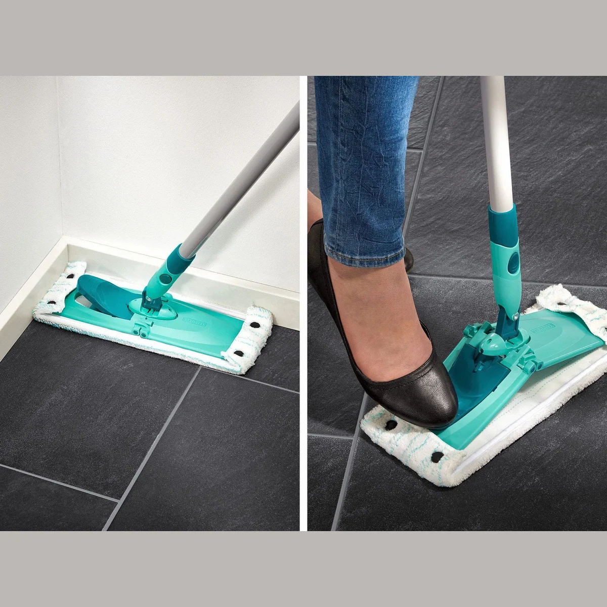 Leifheit Wischbezug CLEAN TWIST M, 2er Set, doppelte Reinigungskraft — für glatte Böden 5