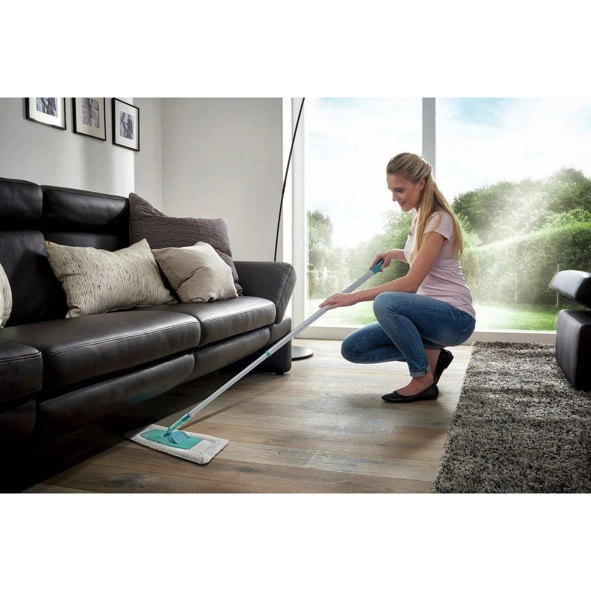 Leifheit Bodenwischer Classic XL microfibre, 100% Mikrofaser, Teleskopstiel 4
