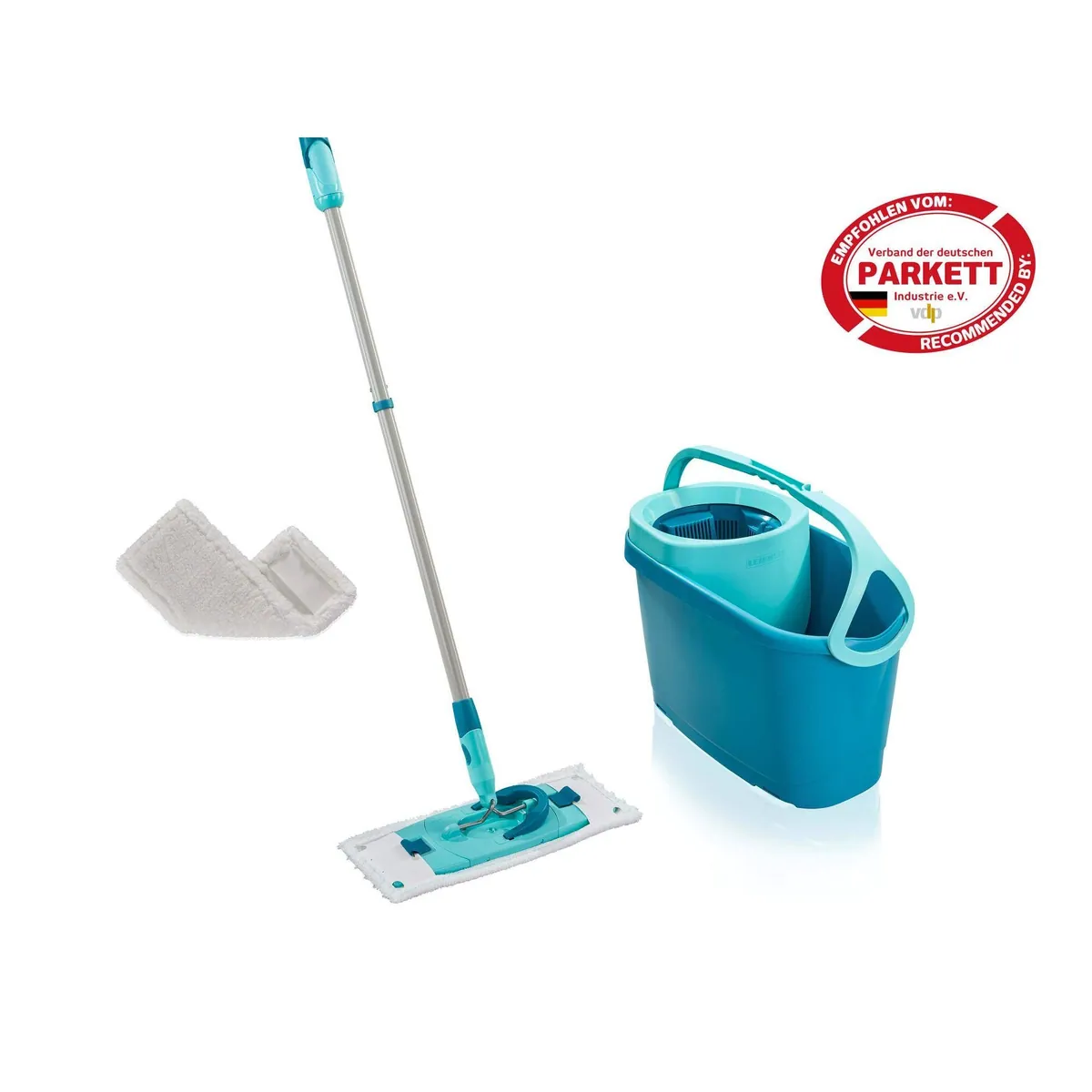 Leifheit CLEAN TWIST M Ergo Set, effiziente Bodenreinigung mit Staubmopp 2