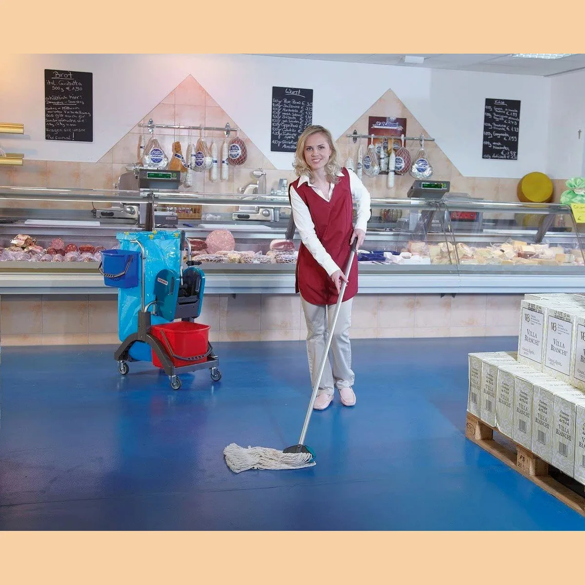 Leifheit Professional Mop, Aluminiumstiel 140 cm, gründliche Bodenreinigung 2