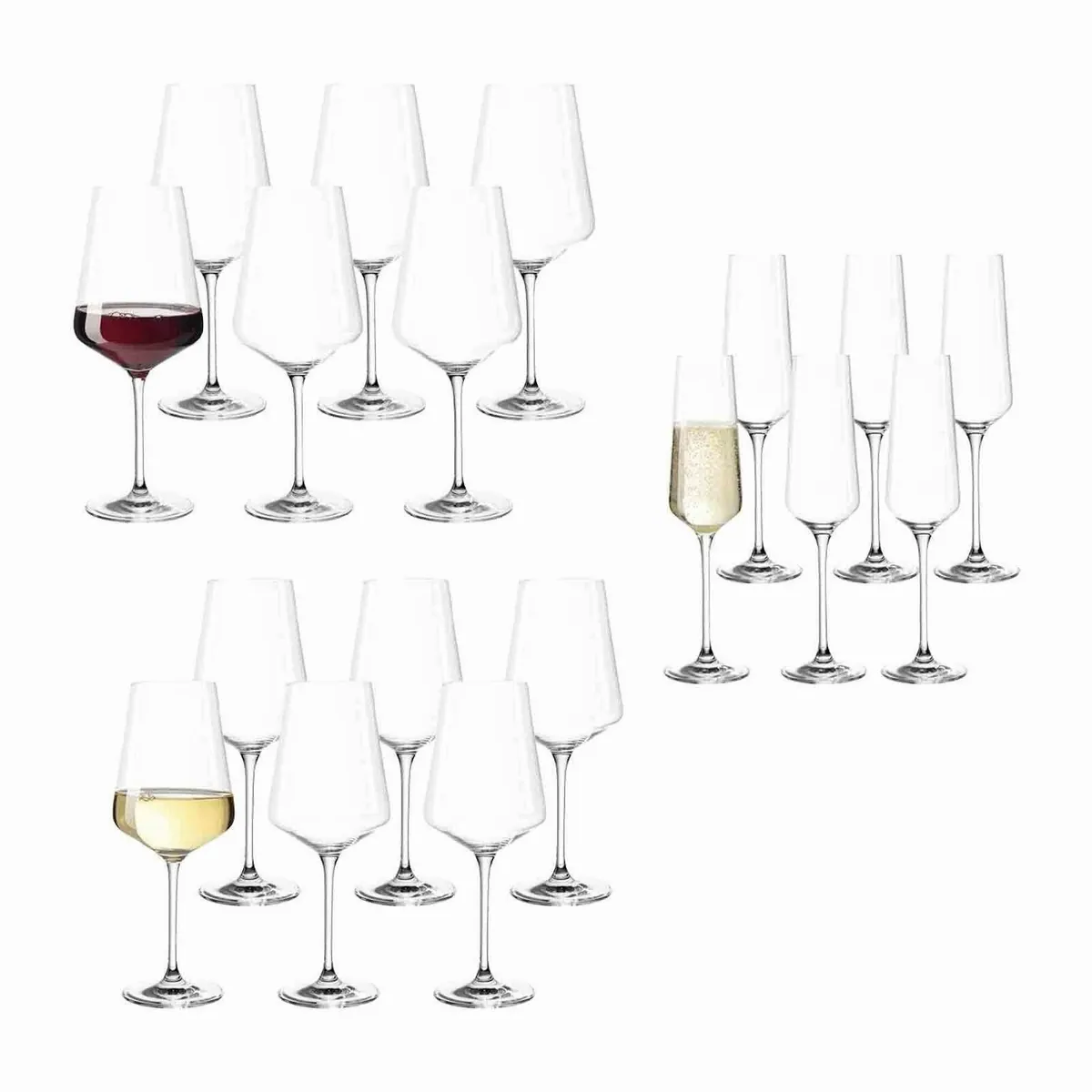 Leonardo Puccini Gläser-Set, 18-teilig, elegantes Design und hohe Stabilität