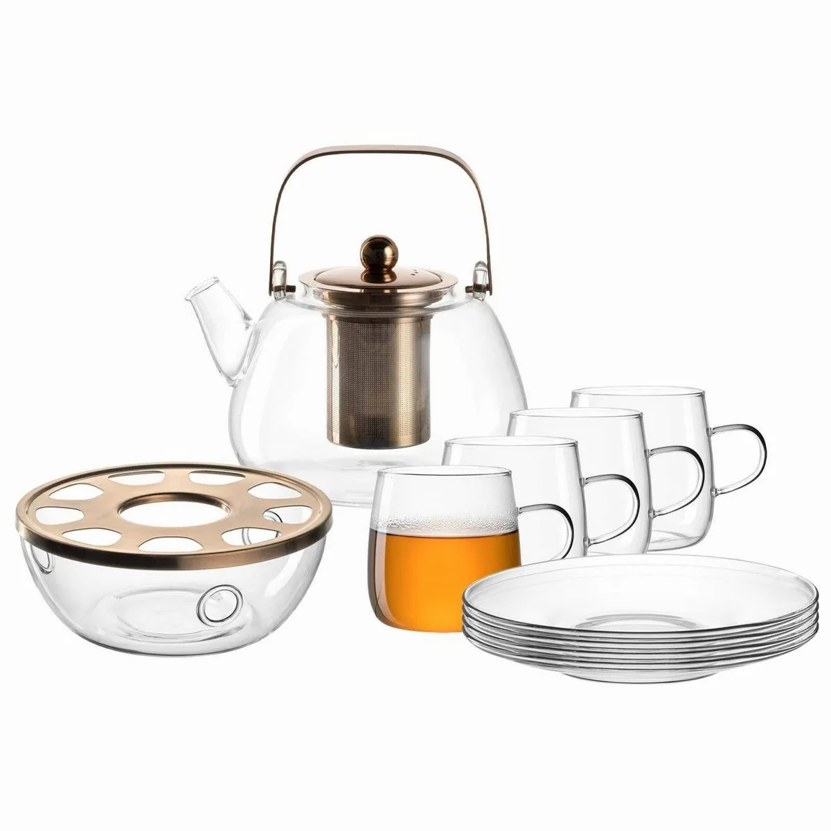 Leonardo Tè Per Te Tee-Set, 10-teilig, für 4 Personen, hitzebeständiges Glas