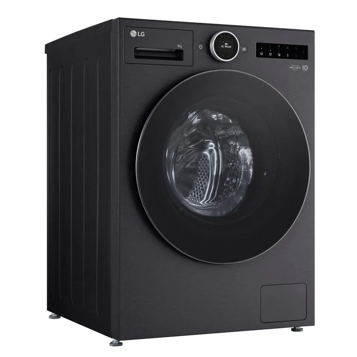 LG F4WX9092B Waschmaschine, 9 kg, 1400 U/min — energieeffizient, Nachlegefunktion, Mengenautomatik